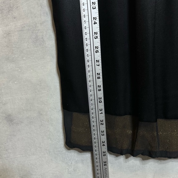 BCBGMAXAZRIA Dress Women’s Size 2 Silk studs Halter Mini Black lined Golden - Picture 10 of 16